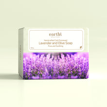 Earthi Handcrafted Cold Processed Lavender and Olive Soothing Soap - 100 gm